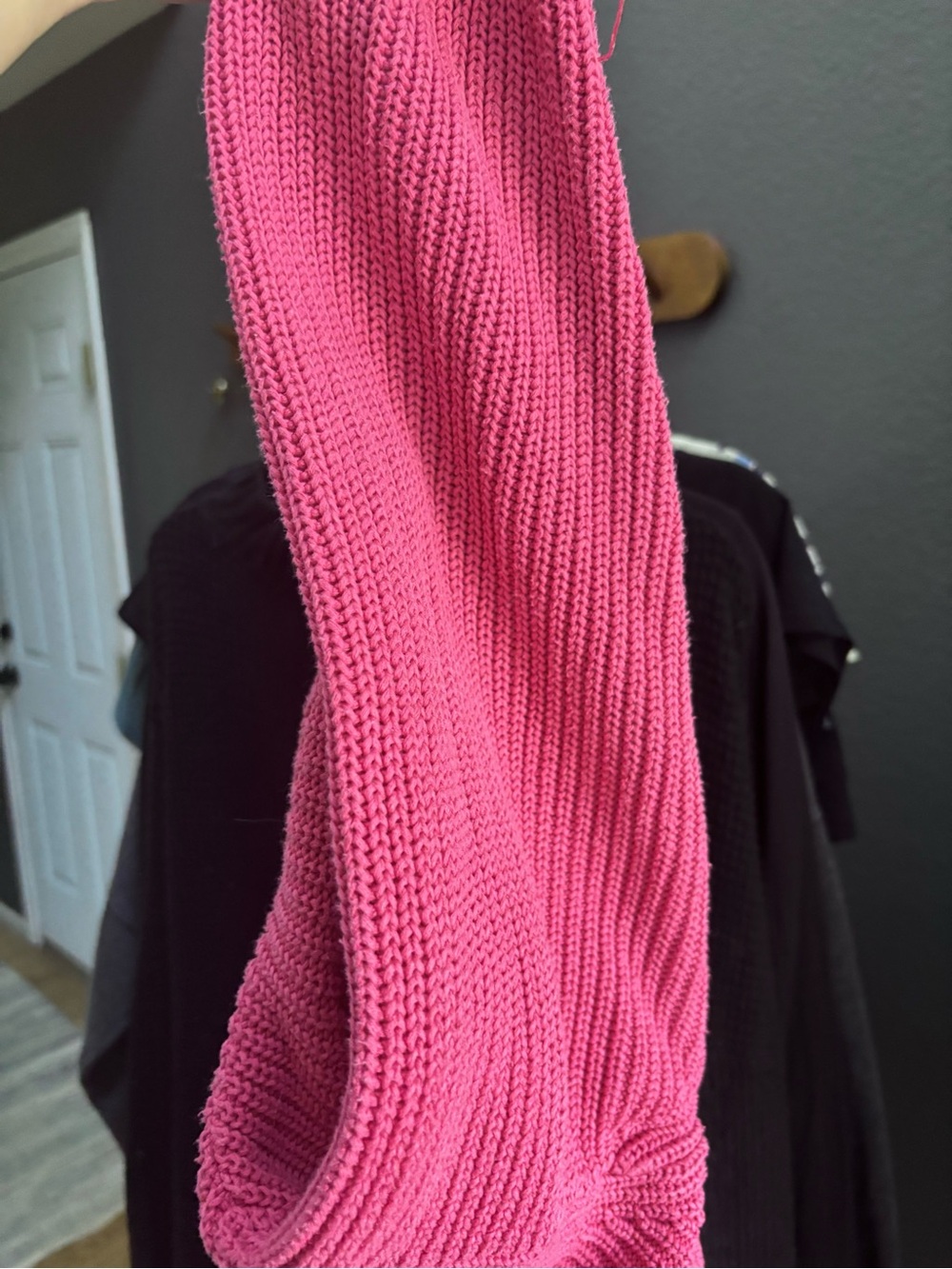 🌸French Connection 100% Cotton Millie Mozart Pink fisherman Rib Boatneck Sweater - Picture 14 of 16